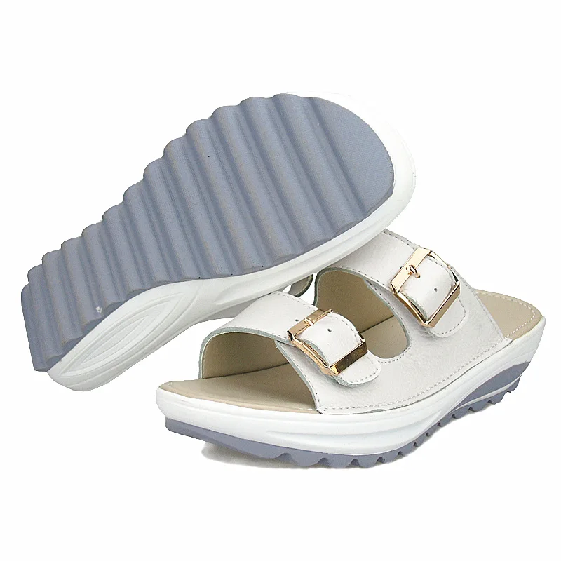 

2021 Casual Women's Sandals Summer Flats Shoes Platform Wedges Female Slides Beach Flip Flops Plus Size 35-42 Zapatos De Mujer