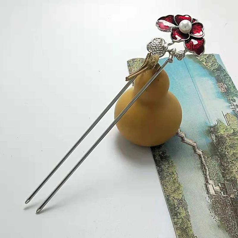 Винтажная заколка для волос в китайском стиле ручная работа палочки цветочный