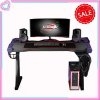 2021 high quality gaming table desktop computer table household carbon fiber professional gaming premium table with light