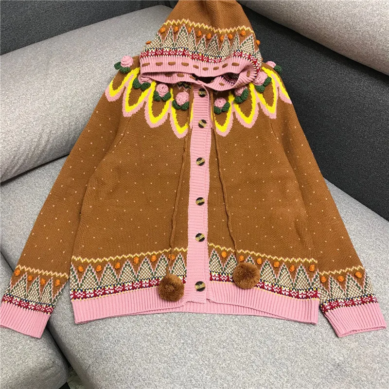 Роскошные Дизайнерские брендовые вязаные кардиганы для женщин винтажные