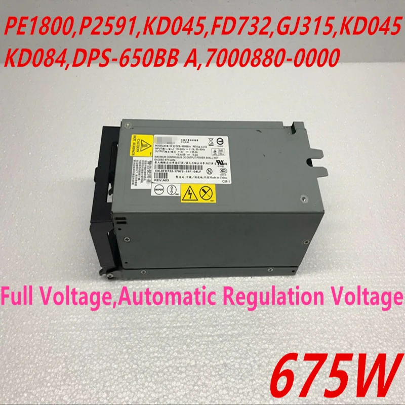 Новый оригинальный блок питания для Dell Power Edge1800 675 Вт импульсный источник P2591 FD732
