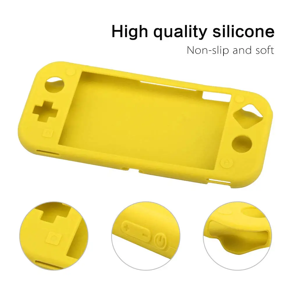 Силиконовый чехол Switch Lite 2019 для Nintendo Mini защитный с закаленным стеклом защиты