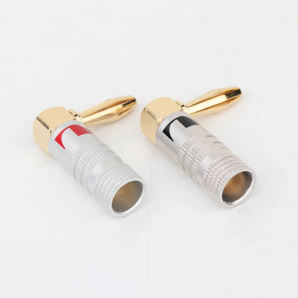 12 шт. в упаковке BA1428 24 каратное Золотое напыление под прямым углом Nakamichi вилка