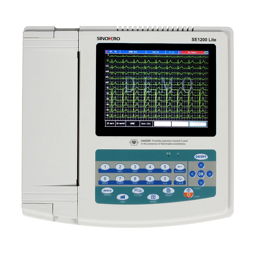 

ECG machine 12 channel store up to 1000 cases electrocardiografo ecg electrocardiograph