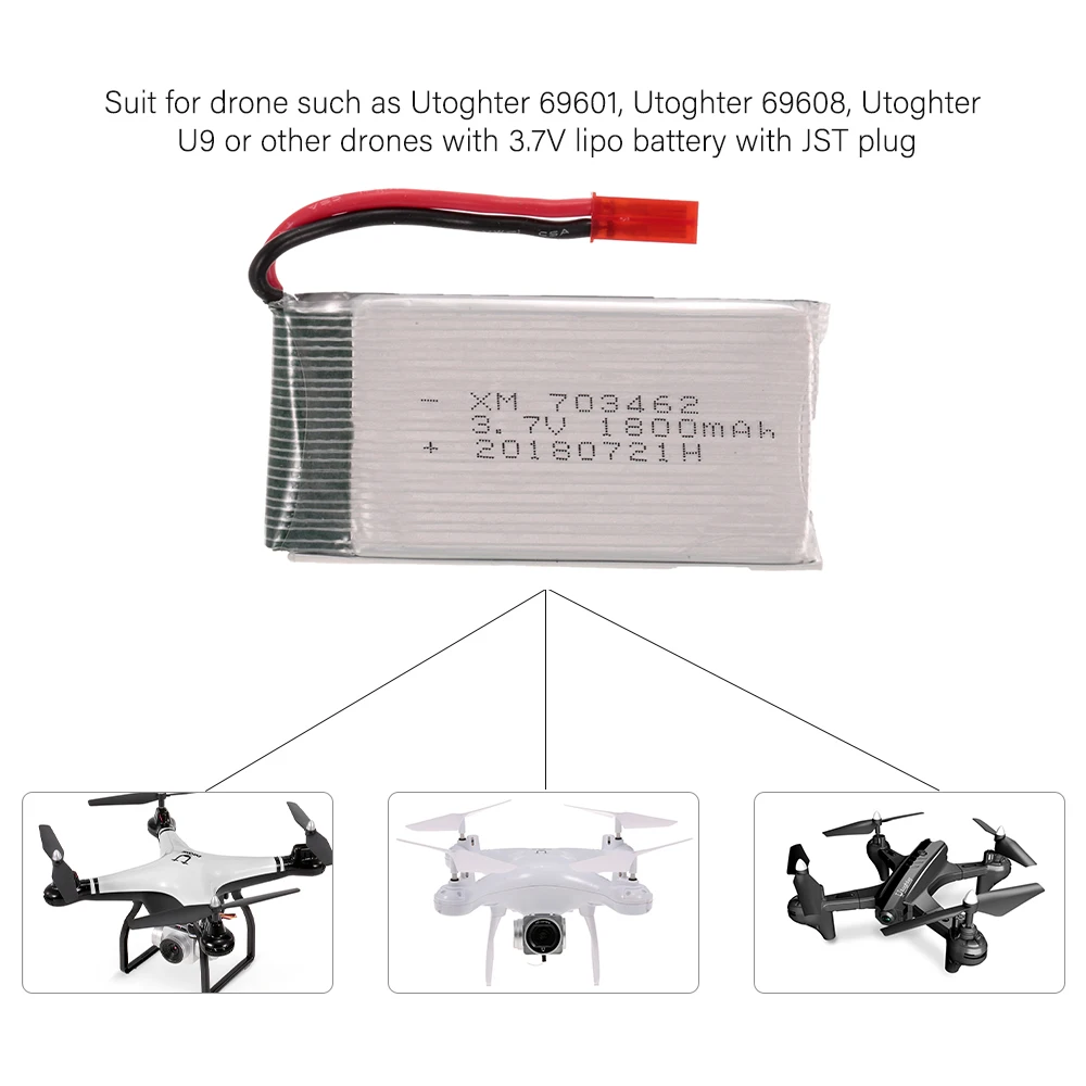 Utoghter 3 в 1 7 В Lipo зарядное устройство для JST Plug w/ USB кабель 69601 69608 U9 RC Drone | Игрушки и