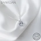 Ожерелье-чокер женское из серебра 925 пробы с круглым кристаллом