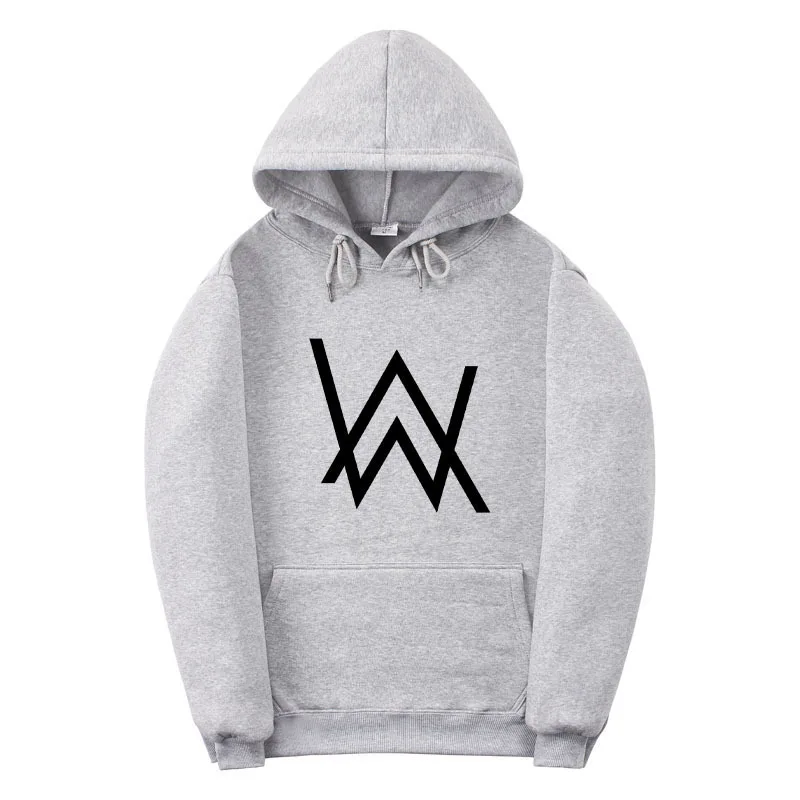 Серебристый Новая зимняя флисовая толстовка Alan Walker, потертый худи для мужчин печать баннеров хип-хоп Рок Толстовка со звездочками новые брендовые толстовки для женщин 3XL - Цвет: Серебристый