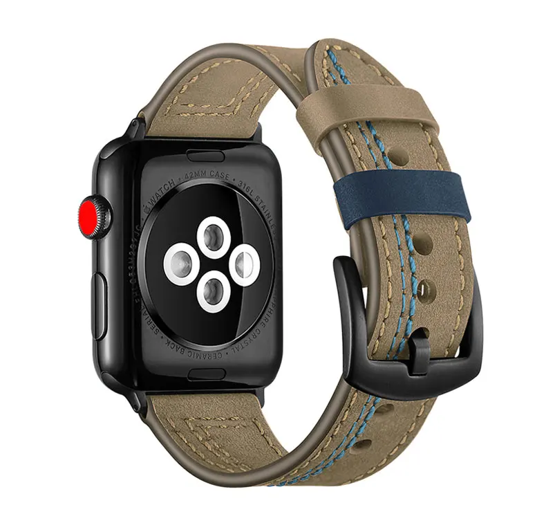 Аксессуары для наручных часов для apple watch, ремешок 42 мм, 38 мм, версия apple watch band 44 мм 40 мм наручных часов iwatch серии 5/4/3/2/1 браслет из натуральной кожи