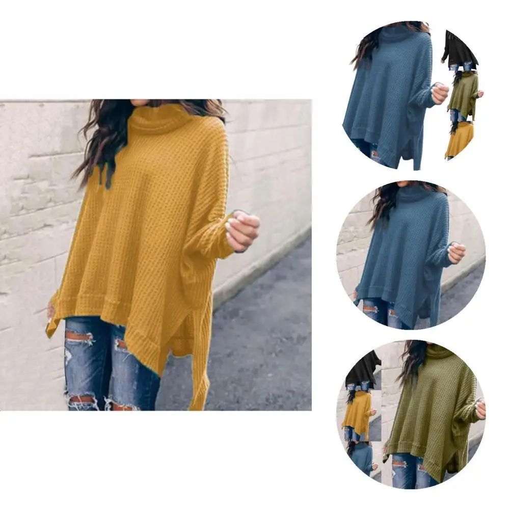 

Casual Blouse Stretchy Pullover Blouse Irregular Hem Women Autumn Blouse