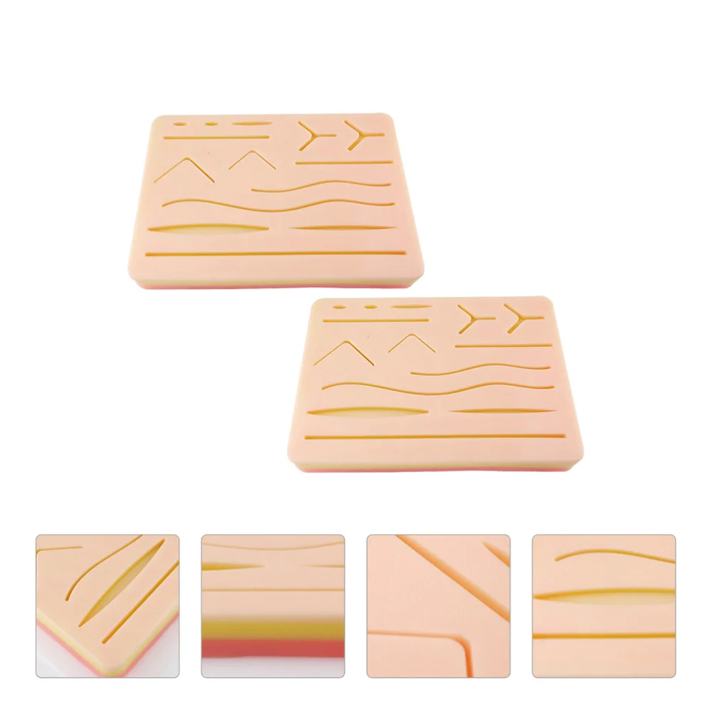 

2pcs Practical Suture Training Tool Safety Simulation Body Skin Suturing Model