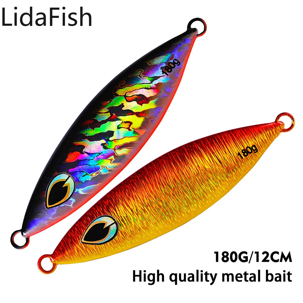 

Lidafish металлическая свинцовая рыболовная приманка с объемными глазами, медленно забрасываемая искусственная приманка для ловли морского о...