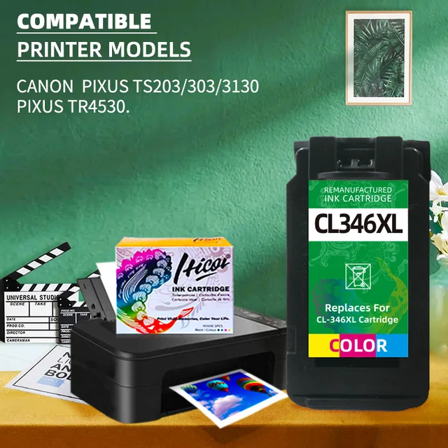 Hicor Remanufactured Ink Cartridge BC346XL BCI-346XL 346 346XL  