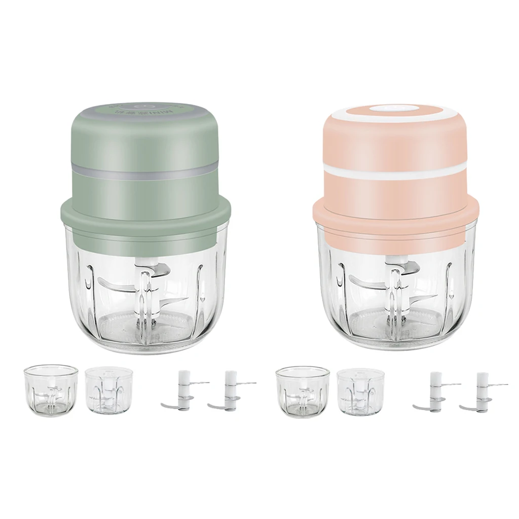 

Wireless Portable Garlic Chopper Mincer with 2 Bowl for Fruit Vegetable