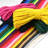 10mm cotton flat rope cord hollow twisted woven string braided wire rope diy handmade home crafts pants shoes bag accessories
