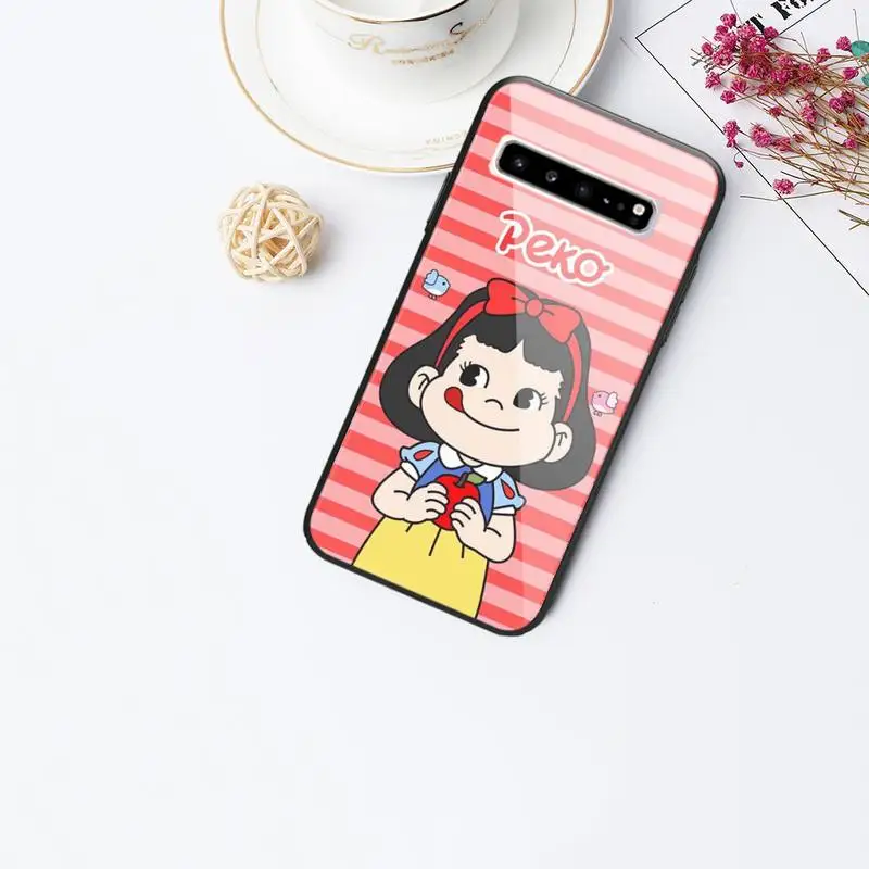 

Candy Color Girl Glass Phone Case for Samsung Galaxy S20 Ultra S10 S9 S8 S7 Plus Edge S10 E lite Note 8 9 10 Pro Cover