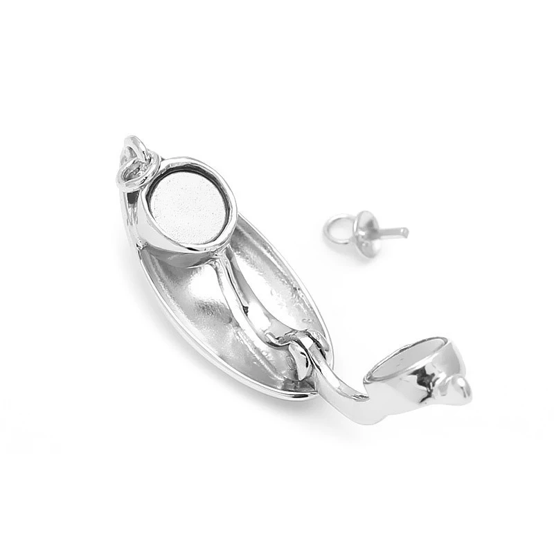 Sterling Silver Drop Pendant Magnetic Clasp Closures For Bracelets And Necklaces Handmade Jewelry Findings Components SC-MC025