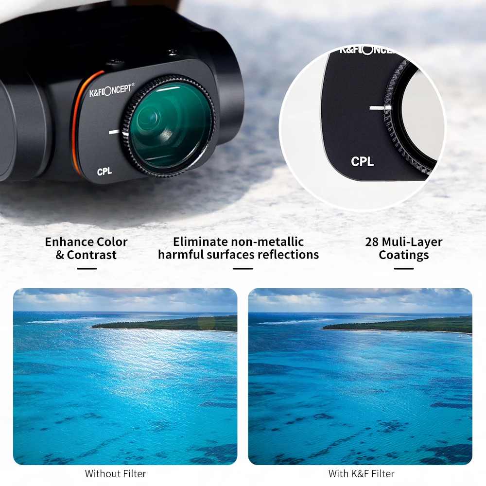 K&F Concept DJI Mavic Mini Camera Filter CPL UV ND8 ND16 ND32 ND64 filter kits with Propeller Blade for DJI Mavic Mini 1/2