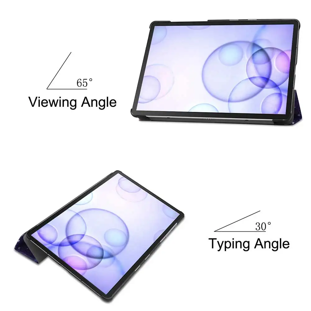 Кожаный смарт-чехол для samsung Galaxy Tab S6 10,5 SM-T860 SM-T865 10," чехол с принтом для планшета