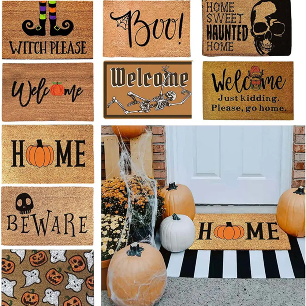 

40X60CM Halloween Multi-Style Household Bathroom Mat Halloween Non-slip Absorbent Carpet Bedroom Kitchen Party Decoration
