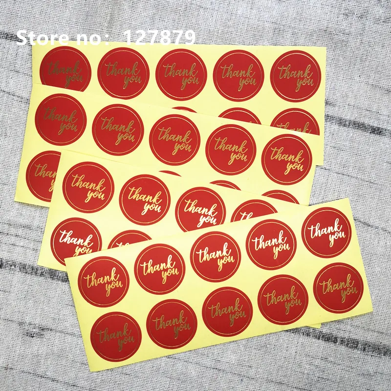 100 шт./лот 2 8 см уплотнительная упаковка этикетка наклейка круглая Золотая