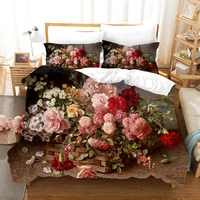 oil painting flowers digital printing bedding sets children adult bedclothes quilt art duvet cover set single king queen size