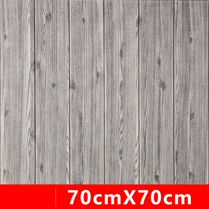 

New DIY 3D wood PE Foam Wallpaper Panels Room Decal Stone Decoration Embossed Living Room Kids Safty Bedroom Home Decor