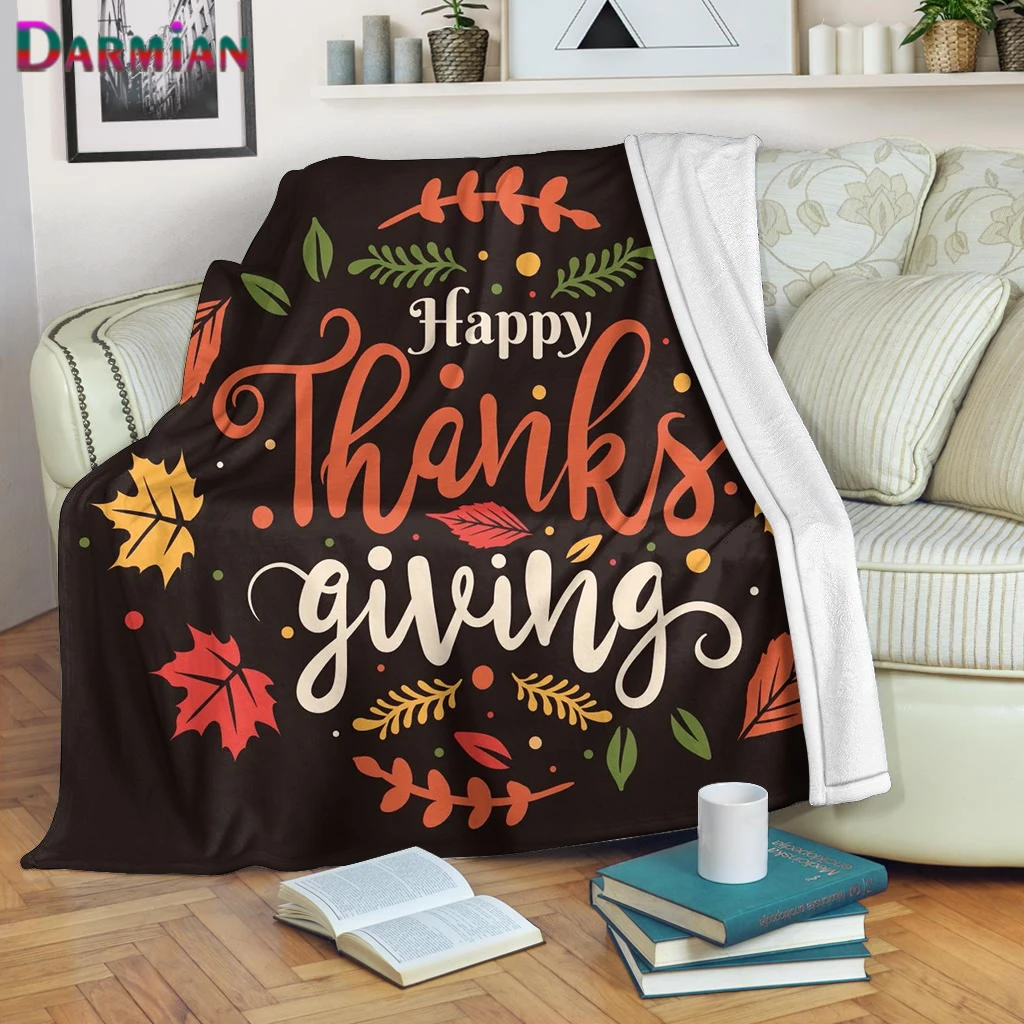 

DARMIAN пользовательские подарки фланелевое одеяло на День Благодарения с текстовым принтом супер мягкое плюшевое флисовое покрывало для кро...
