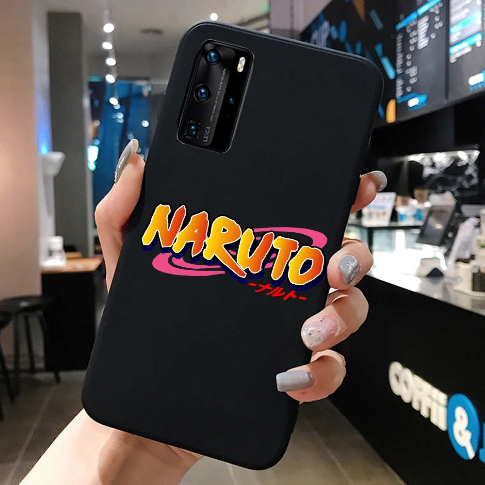 

PUNQZY Anime Naruto Itachi Soft TPU Phone Case For Huawei P40 LITE P30 P20 PRO MATE 40 30 20 LITE Sasuke Naruto Matte Soft TPU