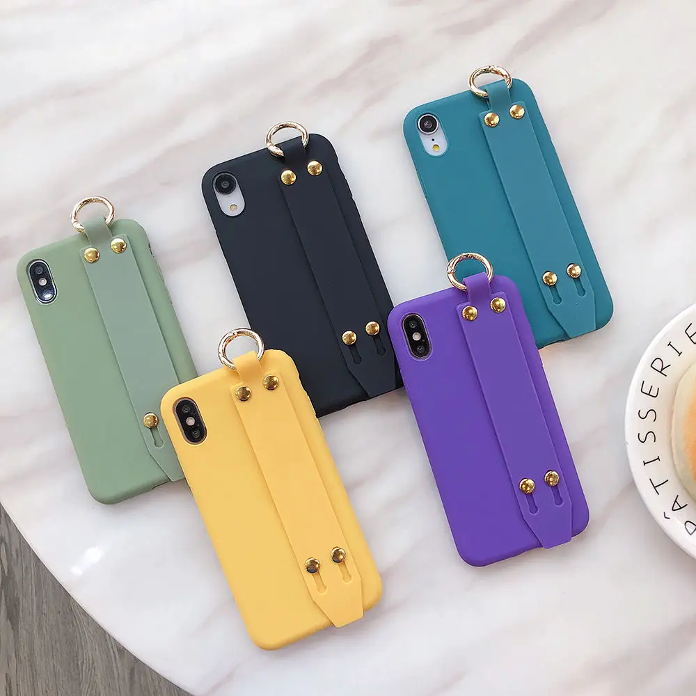 Для iPhone 11 Pro Max X XR XS конфеты устойчивый к коррозии ПУ кожаный ремешок держатель