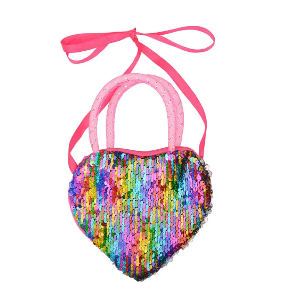 Лидер продаж 2019 детский наплечный кошелек в форме сердца для девочек с