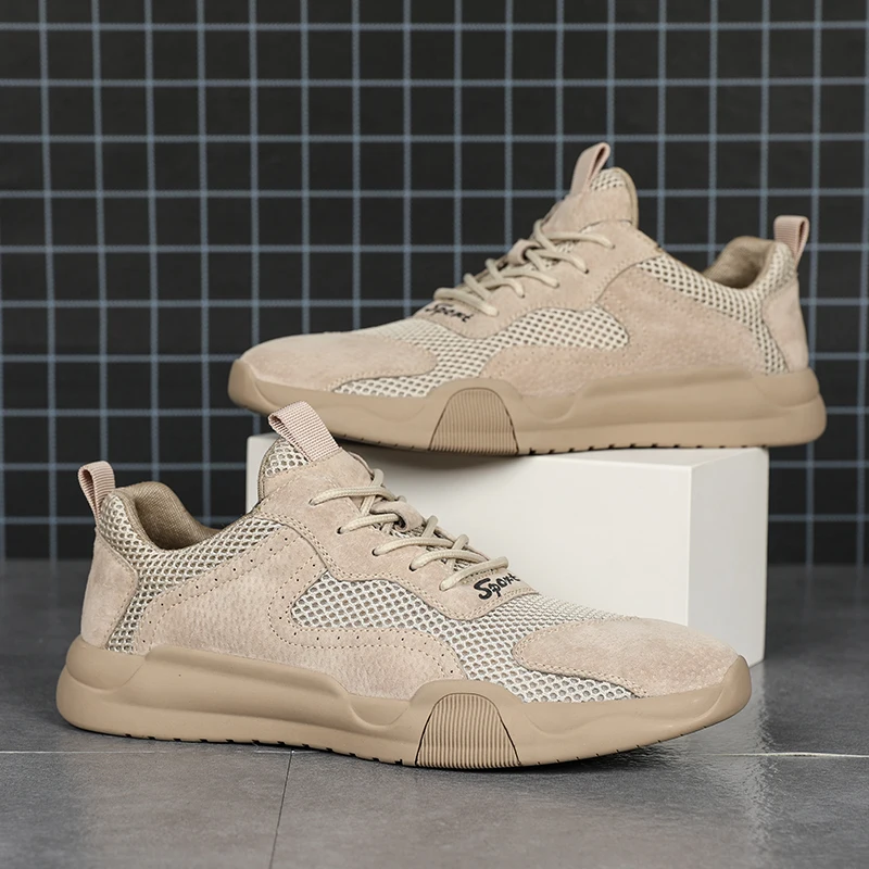 2020 Новая модная уличная дышащая мужская повседневная обувь из натуральной кожи