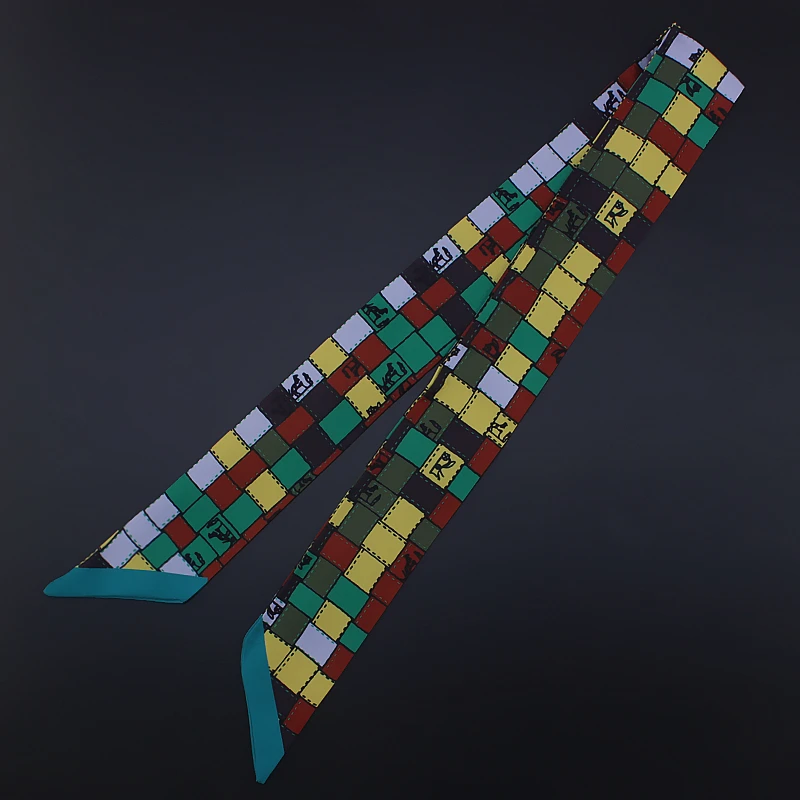 Женский облегающий шарф дизайнерские клетчатые шарфы с ручкой женские длинные