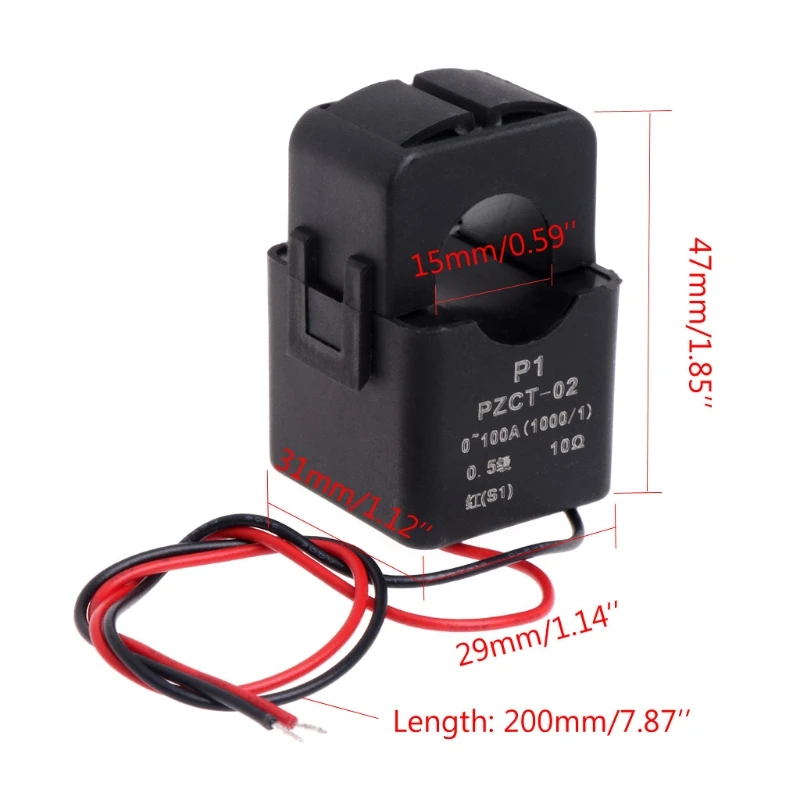 

AC 0-100A Current Transformer Coil 100mA Output For AC Voltmeter Ammeter Accessories