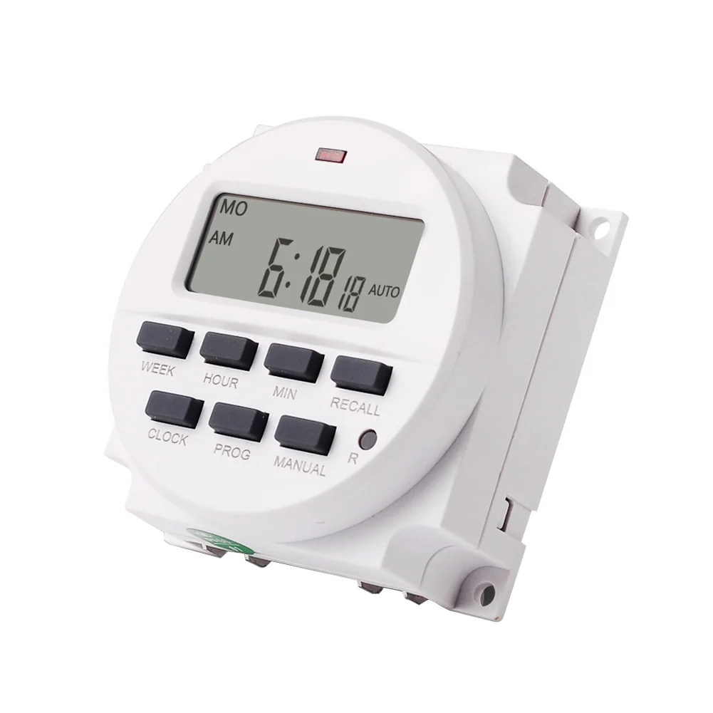 

TM618N-2 LCD 220V Volt Voltage Output Digital 7 Days Weekly Programmable Timer Switch Time Relay Control for Lights Control