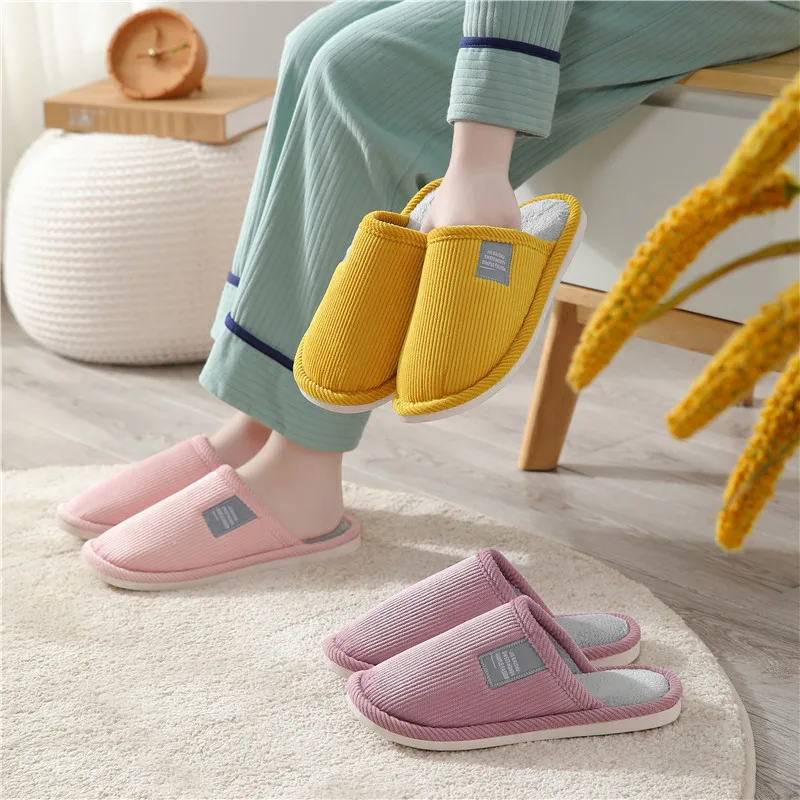 2021 New Winter Home Slippers Cartoon Shoes Non-slip Soft Winter Warm House Slippers Indoor Bedroom Lovers Couples