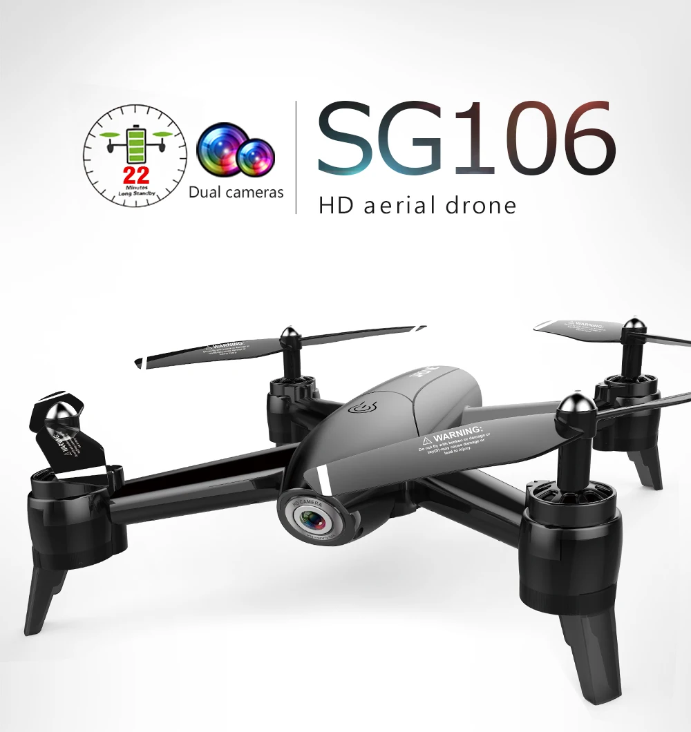 Дрон Радиоуправляемый SG106 4K 1080P 720P с двойной HD камерой и оптическим