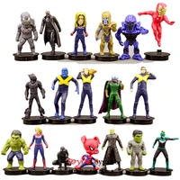 marvel action figure the avengers iron man hulk thanos pvc doll model toy desktop ornaments