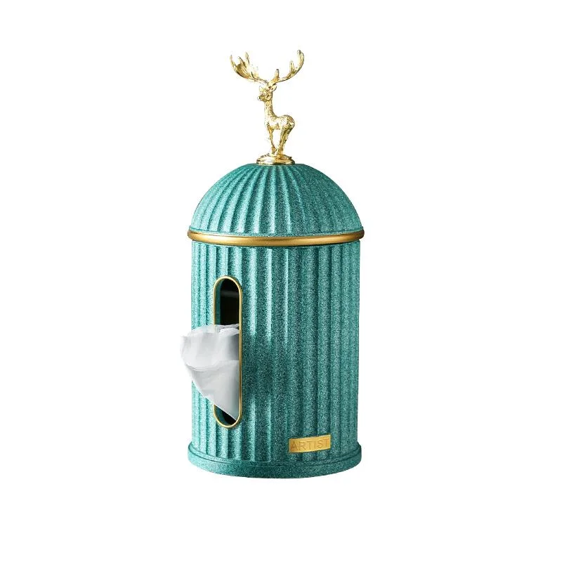 

Vertical Stripes Castle Look Tissue Box Deer Dog Ginkgo Leaf Cover Home Decoration Tissue Storage Box Tissue Holder Ashtray