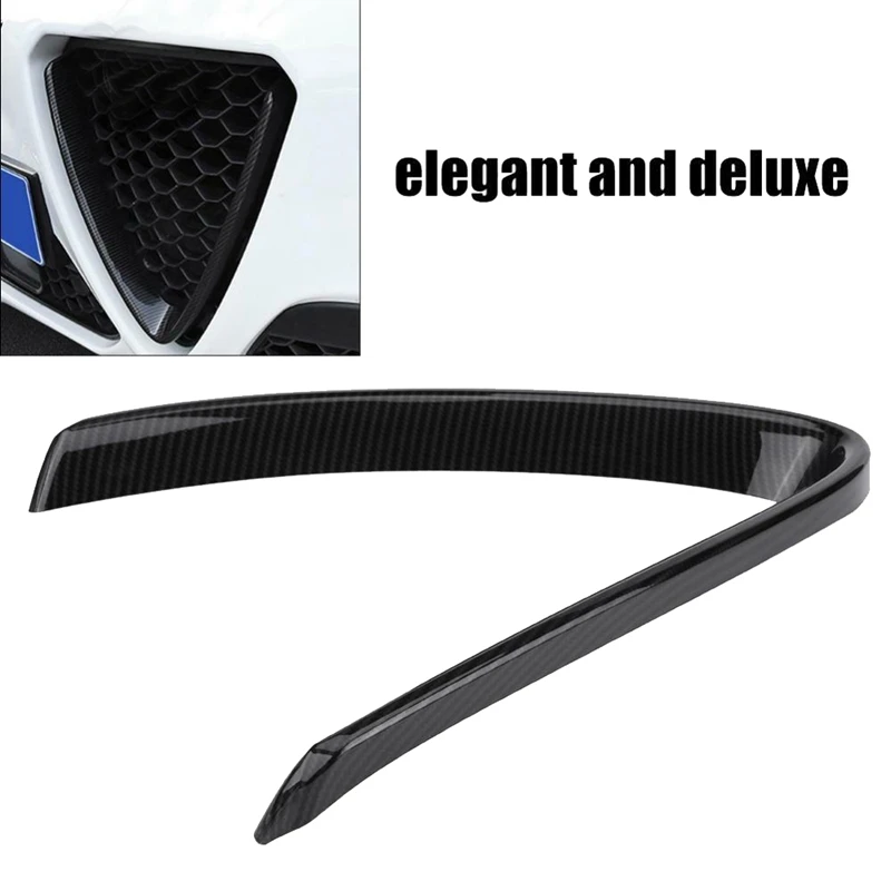 

Carbon Fiber V Shape Front Grille Frame Cover Trim for Alfa Romeo Giulia 2016-2018