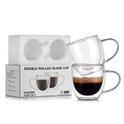 Стеклянная Кружка JANKNG с двойными стенками, термостойкая кружка для пива, кофе, сердца, кружка для здорового питания, чайные кружки, прозрачная стеклянная посуда