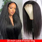 30 дюймов кудрявый парик Максин кудрявые прямые Синтетические волосы на кружеве парик 150% предварительно 13x4 Синтетические волосы на кружеве al парик человеческих волос парики