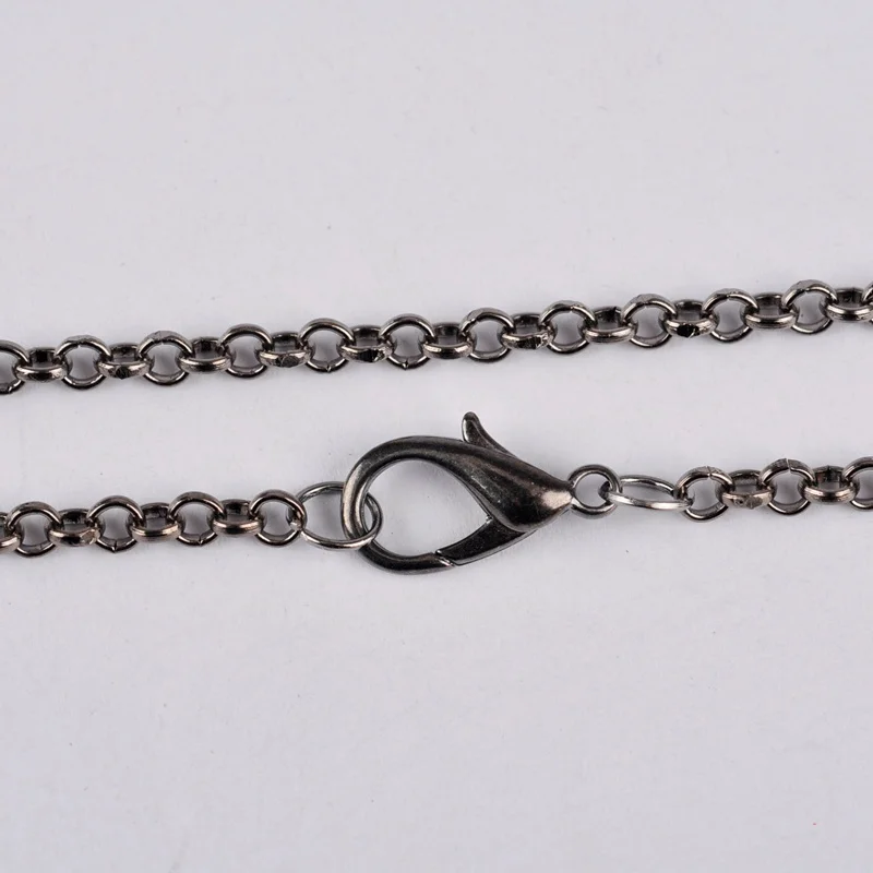 Комплект канатиков для создания ювелирных ожерелий на цепочке Rolo 3 мм, 100 штук, длина 40-80 см.