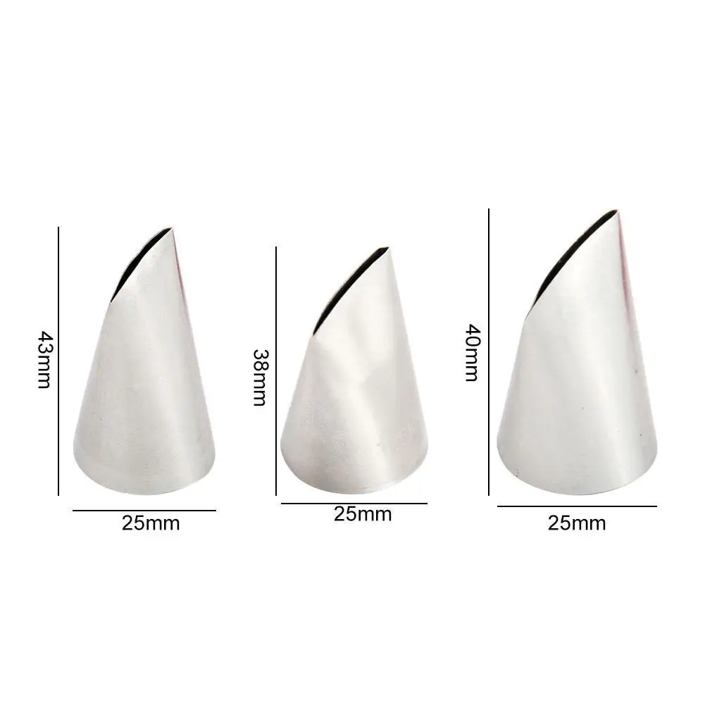 

5pcs Rose Petal Icing Piping Nozzles 304 Steel Cream Tips Cake Decorating Tools Cupcake Pastry Tool Kitchen Gadgets