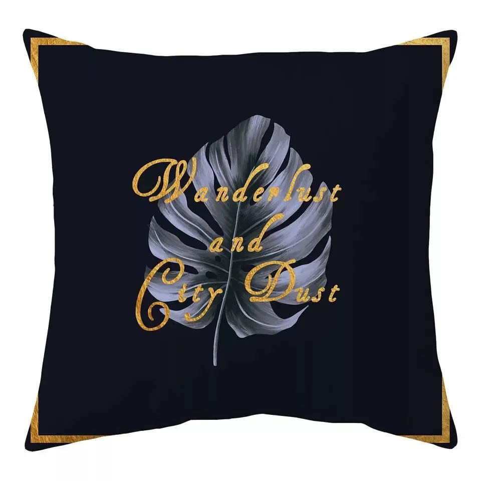 

Black and White Simple Style Geometric Abstract Pillowcase Peach Skin Home Sofa Pillow Quilt Cushion Wholesale