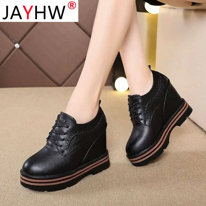 

Женские кроссовки на платформе JAYHW, Вулканизированная массивная подошва, удобная повседневная обувь на танкетке