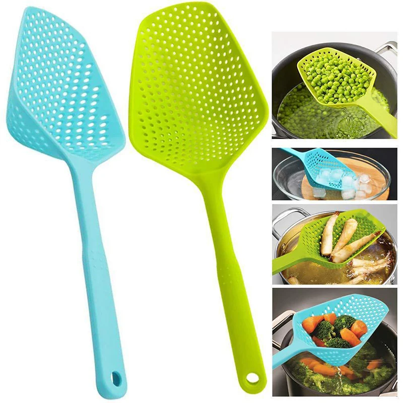 

Eco-friendly Strainer Scoop Cooking Shovels Vegetable Strainer Long Handle Kitchen Accessories Colander for Spaghetti Spatula