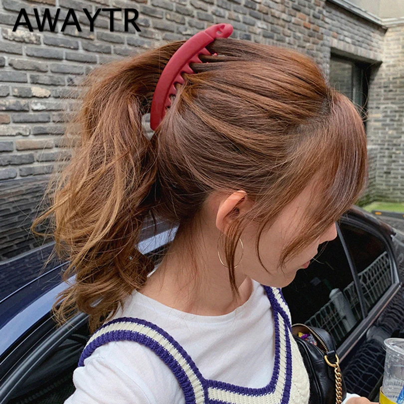 Женская заколка для волос AWAYTR Экологичная Заколка-краб из АБС-пластика с зубцами