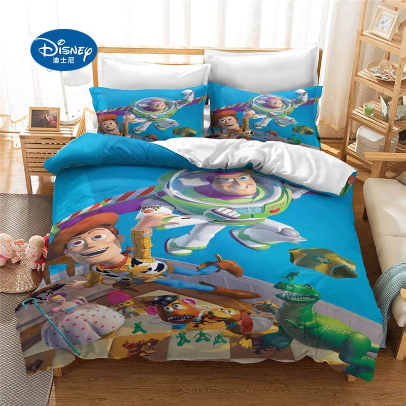 

Disney Cartoon Toy Story Bedding Set King Size Quilt Duvet Cover for Kids Bedroom Decora Boy Bed Cover Comforter Bedding Sets