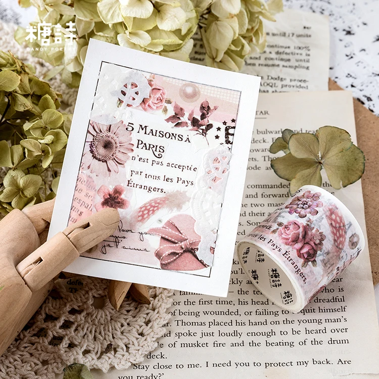 Винтажная японская канцелярская клейкая лента для скрапбукинга маскировки