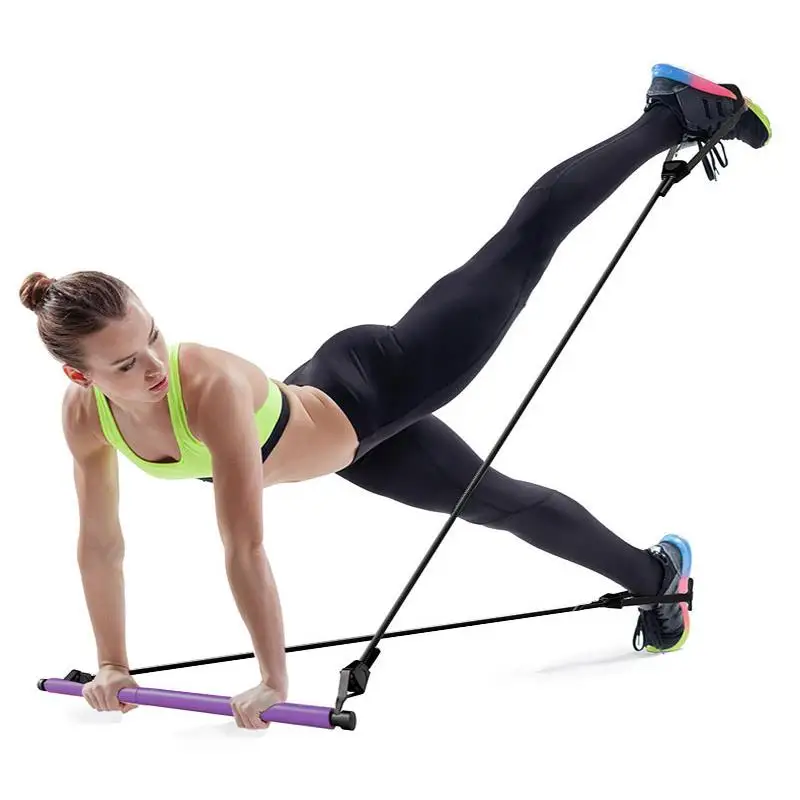 저렴한 샤오미-필라테스 운동 스틱, 휴대용 탄성 루프 경량 바디 운동 바, 체육관 스틱, 슬리밍 토닝 바, 홈 요가, 체육관